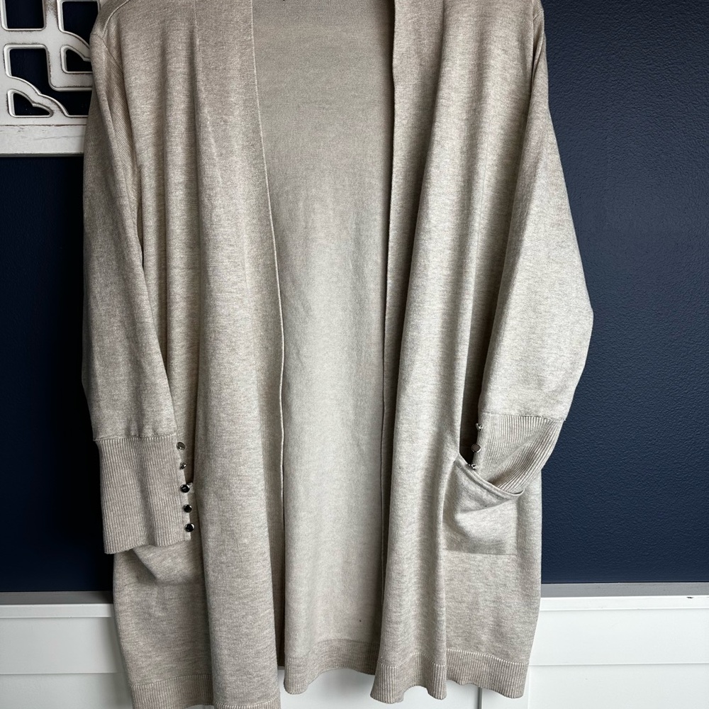 Elegant Cream/Beige Women's Sweater 2X